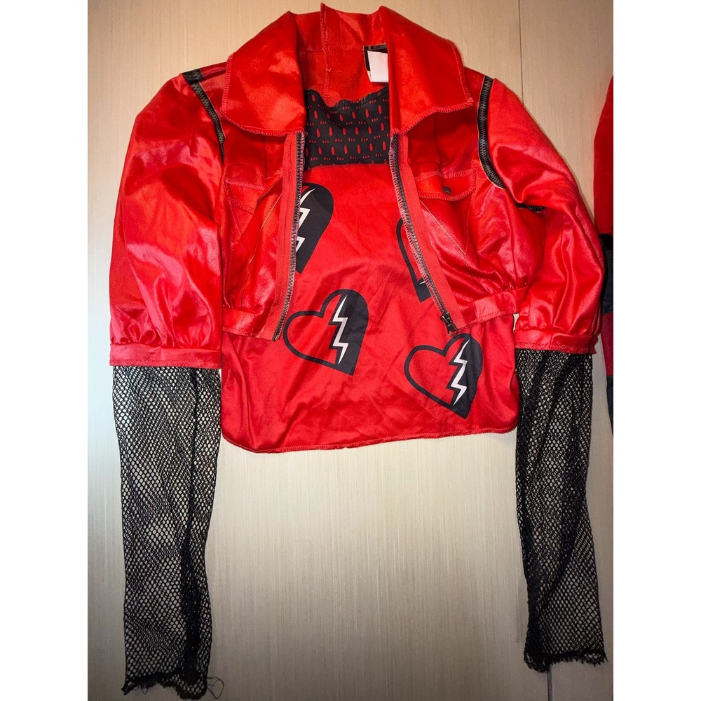 Disney Descendants Rise of Red Costume Girls Large 10-12 Red Jacket Pants Set